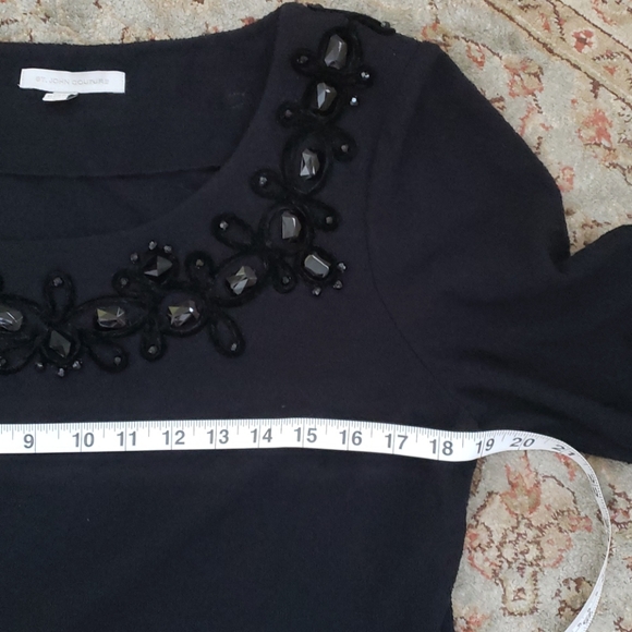 St John Couture Knit Sweater Beaded Jeweled M - Picture 7 of 10